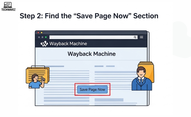 Find the “Save Page Now” Section