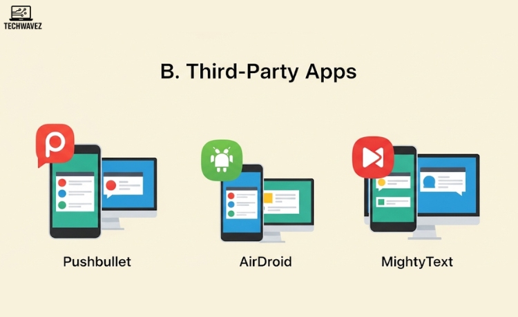 Send massage from PC to Android via Third-Party Apps
